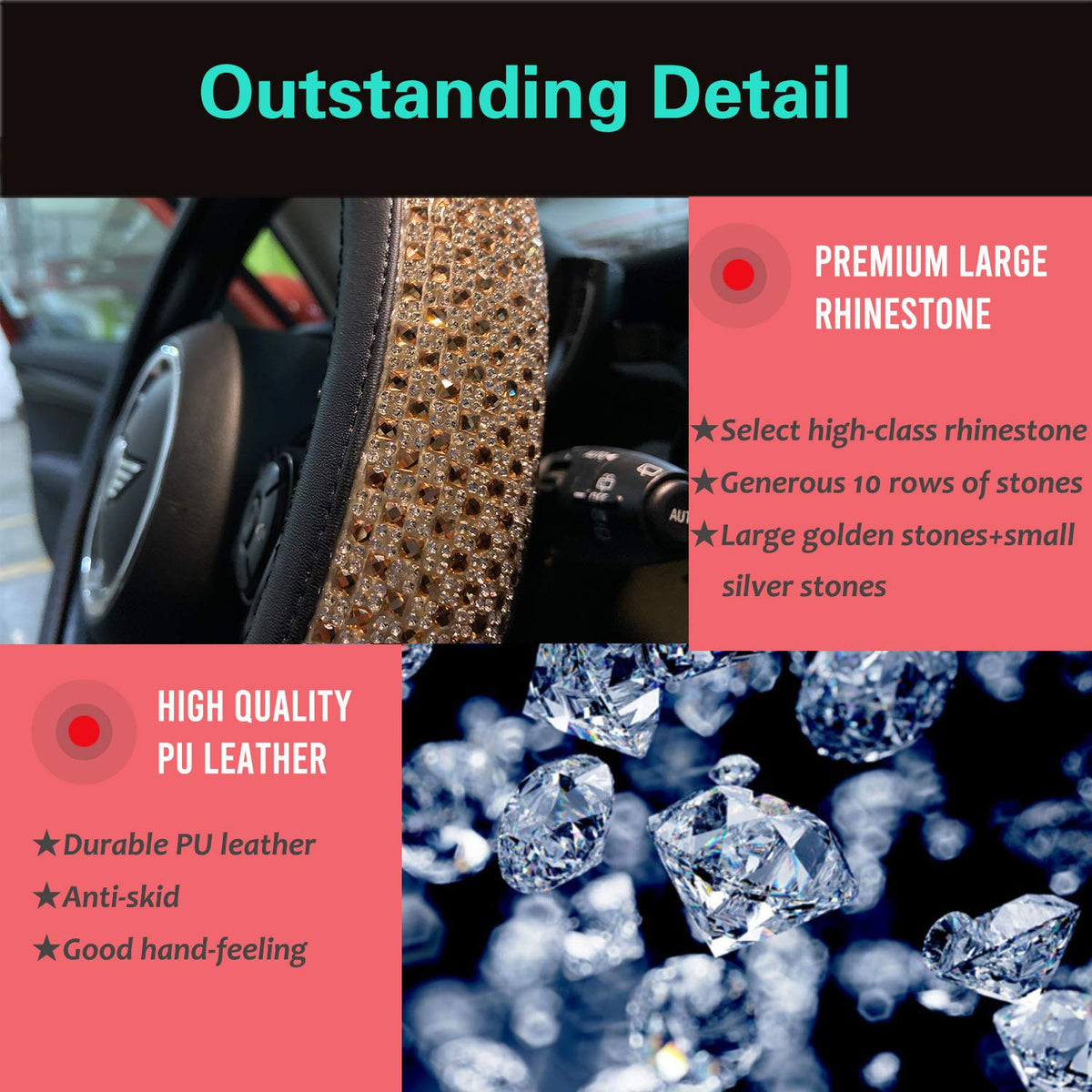 PINCTROT view of anti-slip 3D rubber lining offering better grip and wheel stability