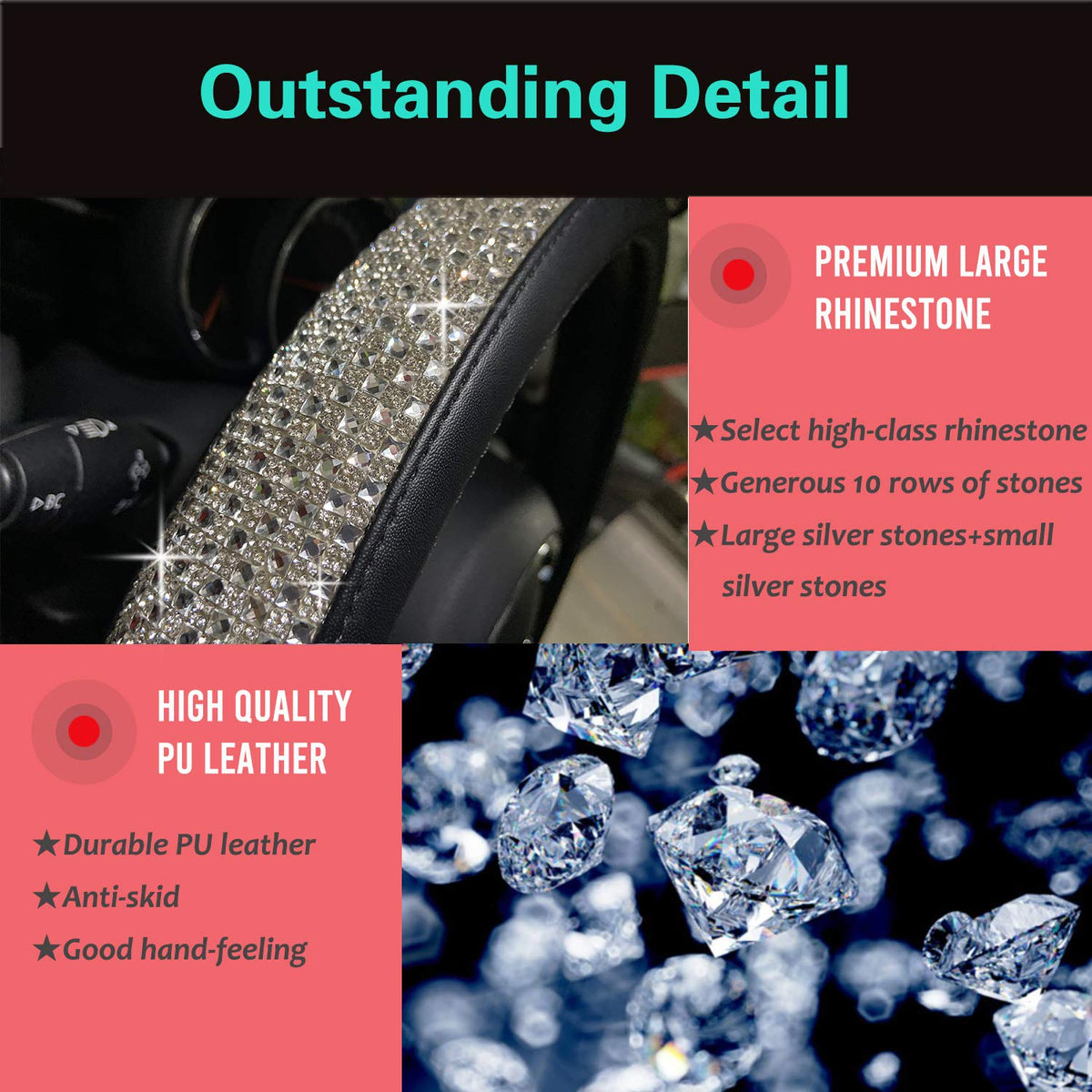 PINCTROT interior view of 3D anti-slip rubber providing firmer grip