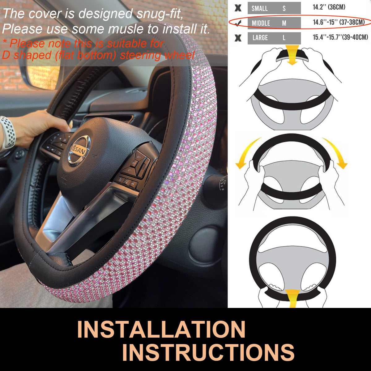 PINCTROT lifestyle shot in car interior displaying glamorous look and enhanced comfort