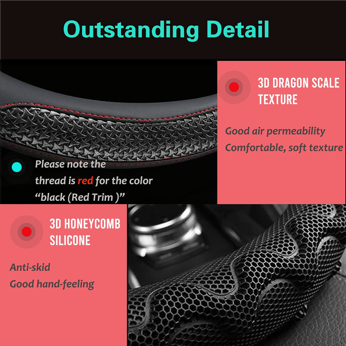 PINCTROT side profile highlighting red stitch, style and durability benefit
