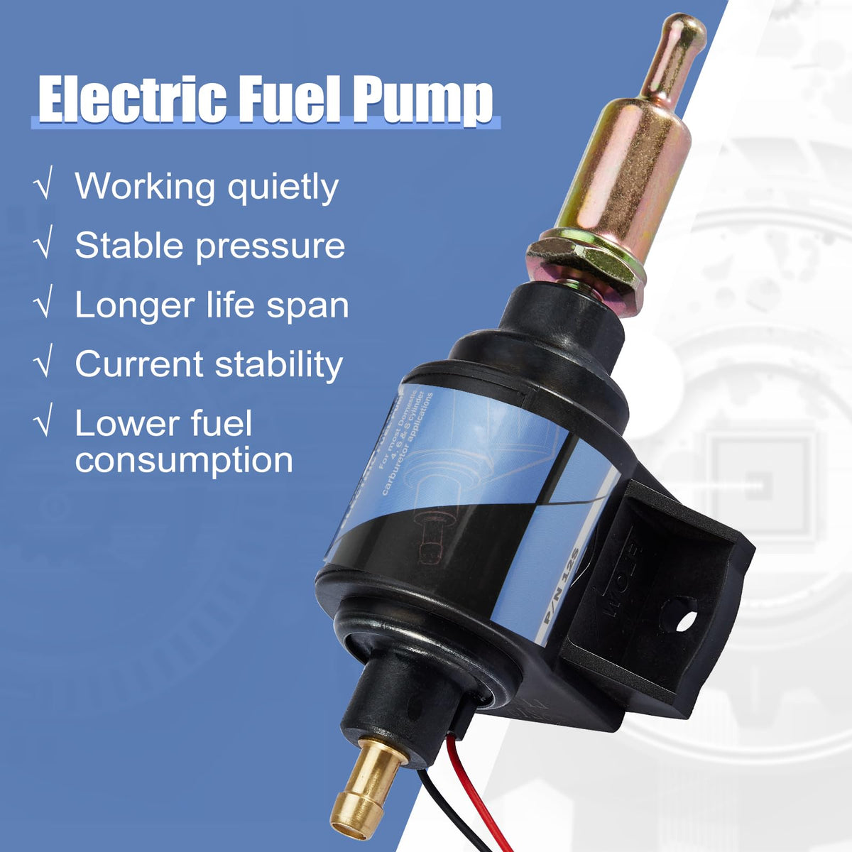 Pindex installed with fuel lines showing correct routing for improved fuel system flow