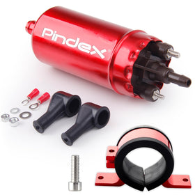 Pindex front view red pump showing compact housing and easy mounting benefits