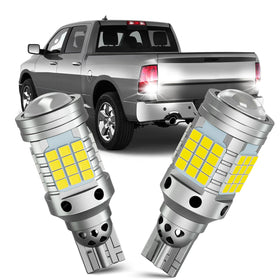 PINIHED front view pair showing plug-and-play fit and bright output benefit