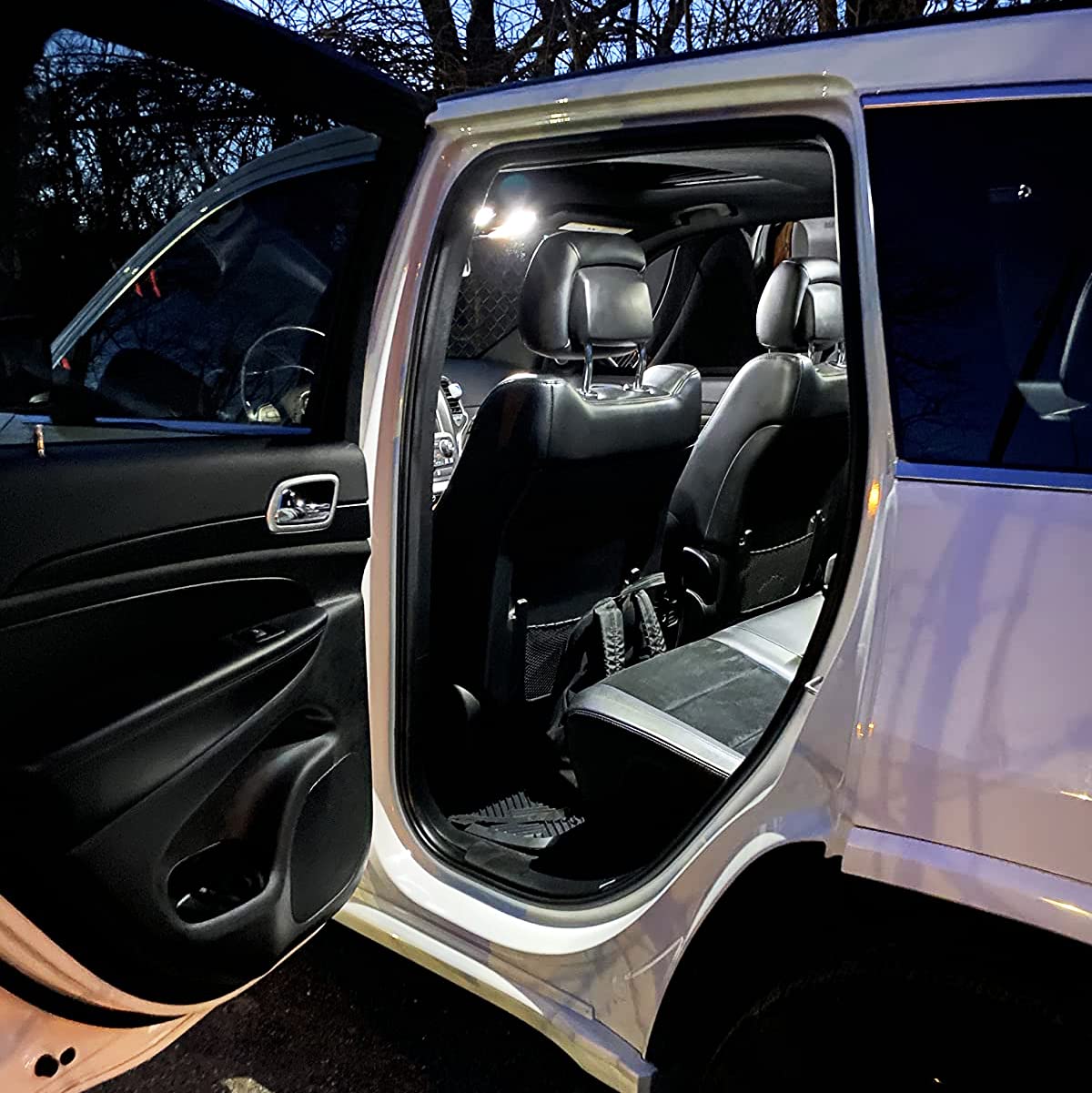 PINIHED installed interior at night showing clearer, whiter illumination