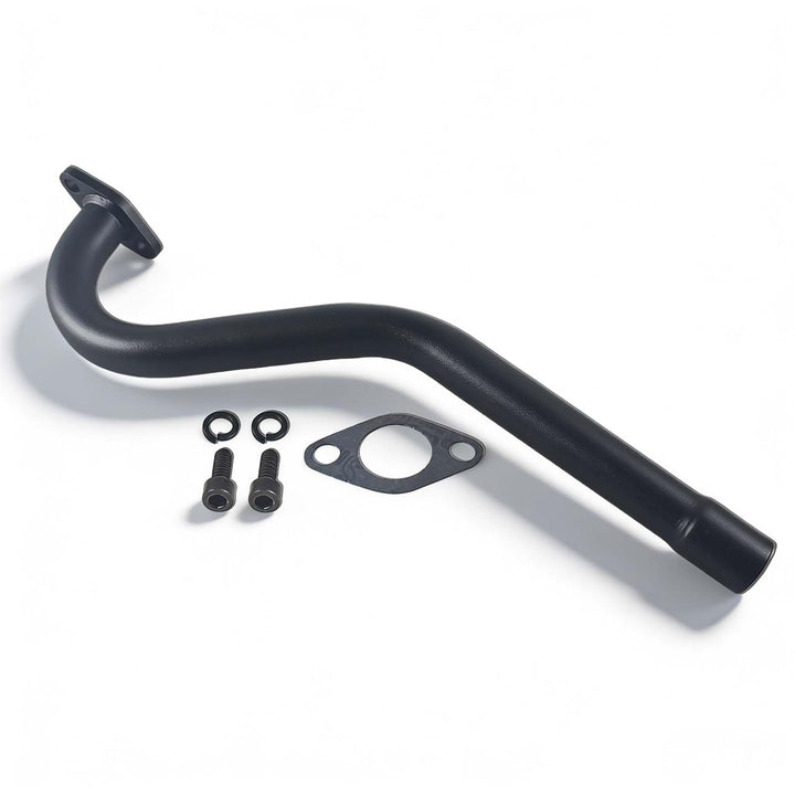 pinkhatcat exhaust front profile showing clean black finish and fit