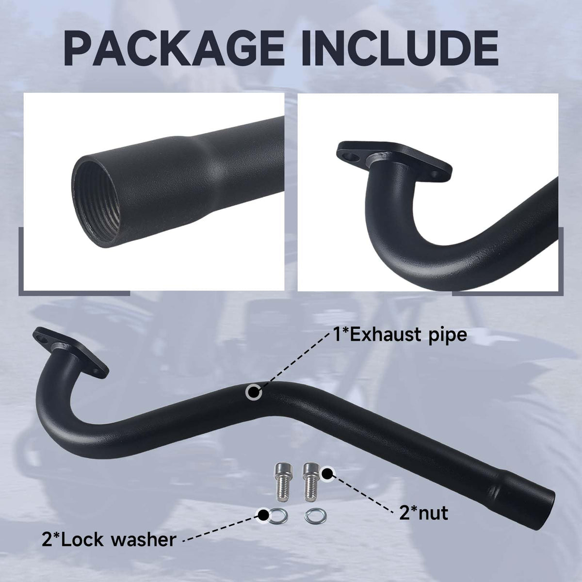 pinkhatcat exhaust pipe held in hand showing scale and lightweight benefit