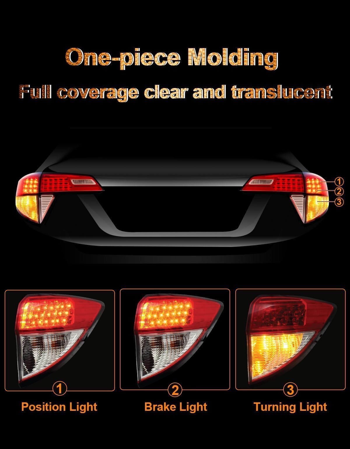 Pinkomoto tail light installed on Honda HR-V rear demonstrating original fit