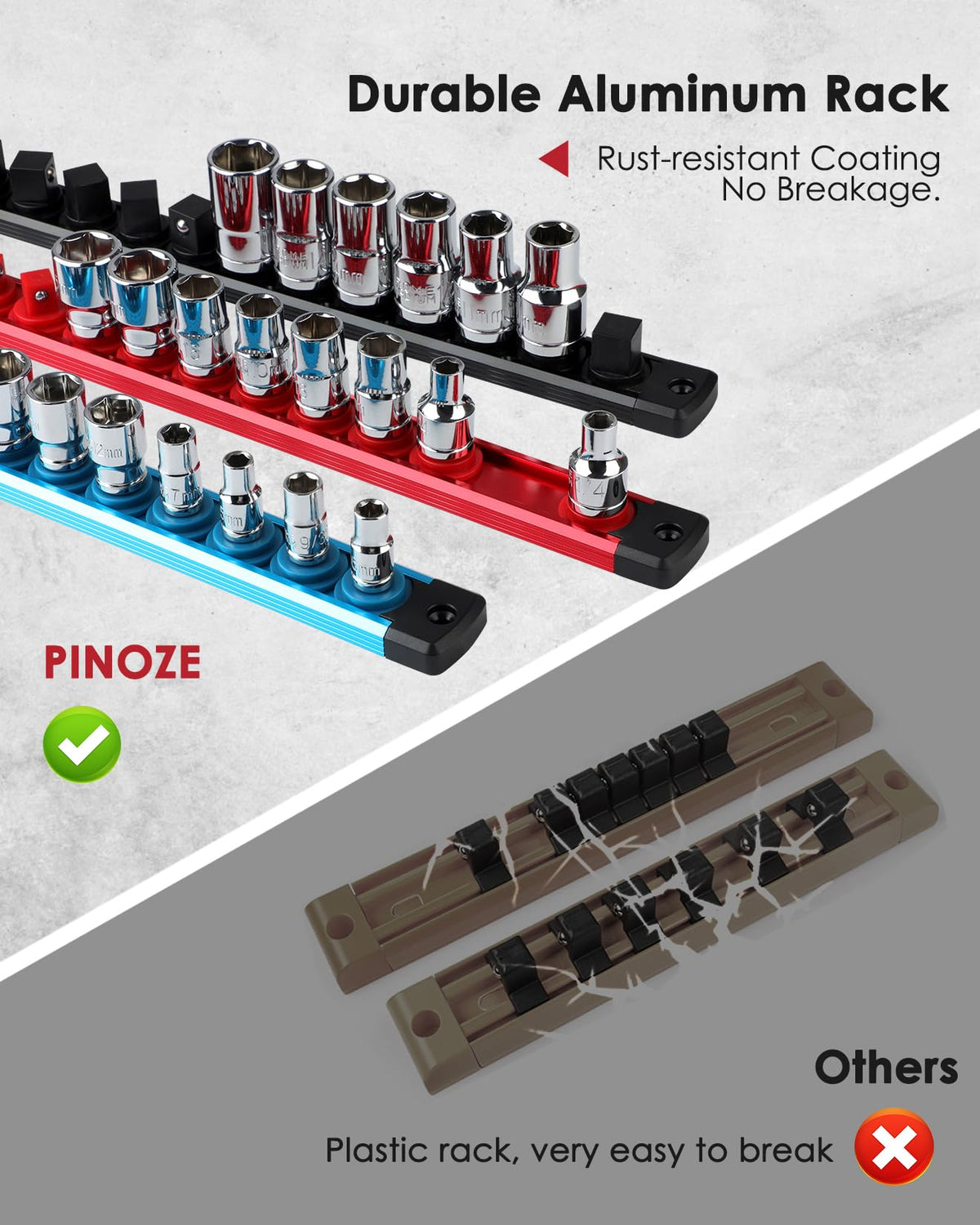 PINOZE rotating clip detail demonstrating 360-degree access and ease