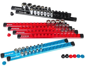 PINOZE front view of full rail set showing organized sockets and fast access