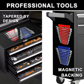 Pinoze racks displayed in a workshop showing efficient-organization benefit