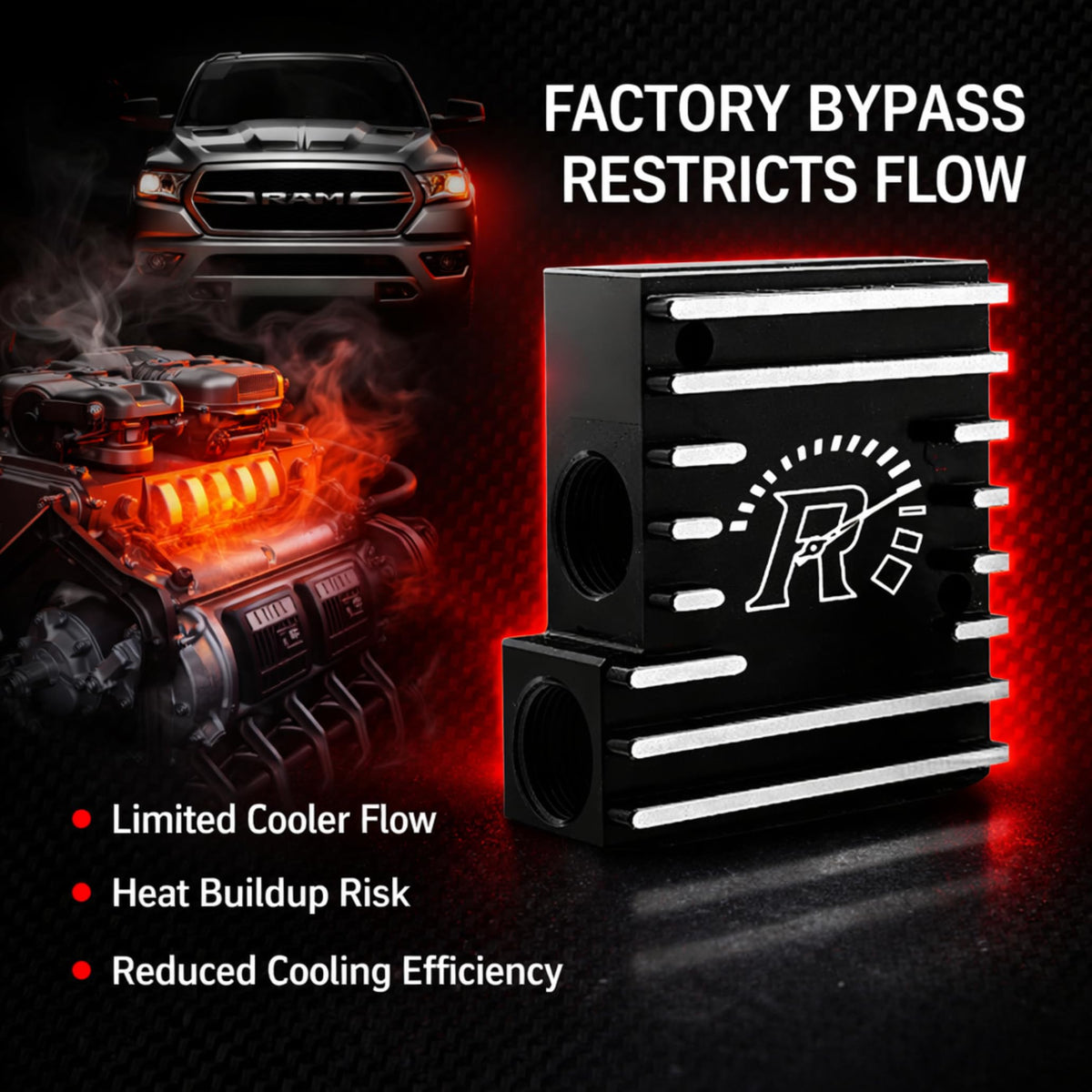 Piping Hot Art Works RevMax side view highlighting cooling fins for faster heat dissipation benefit