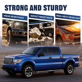 PIT66 bumper cap installed on F-150 bumper demonstrating seamless replacement fit