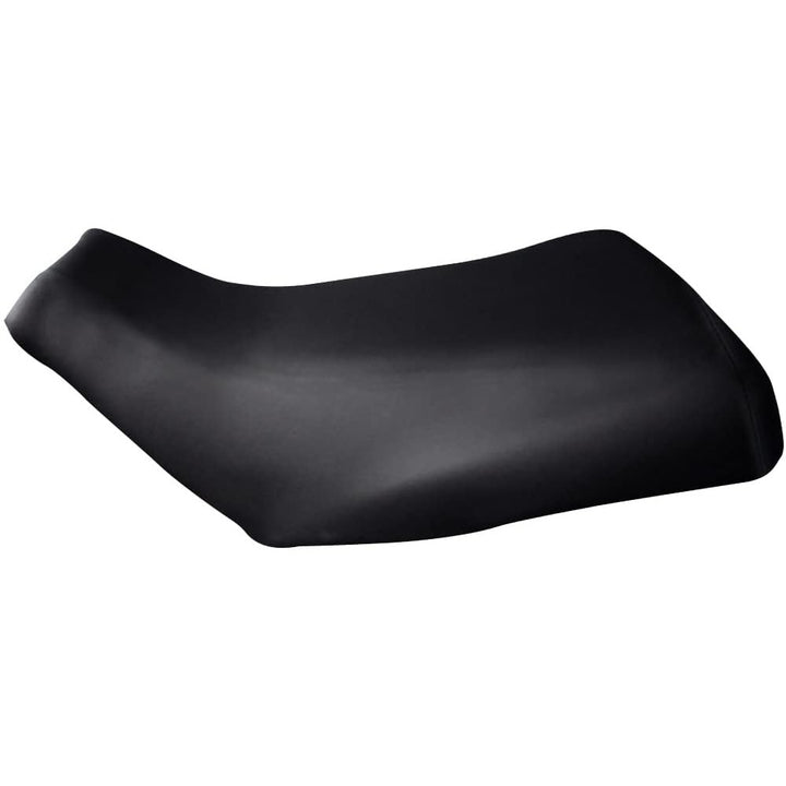 PIT66 front view of black seat cover showing clean OEM-style fit and restored appearance
