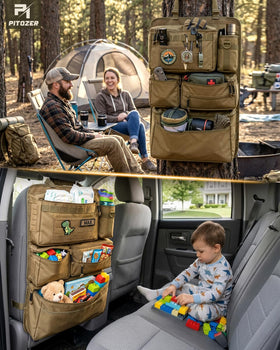 Pitozer size comparison with ruler showing fit for most cars and seatbacks