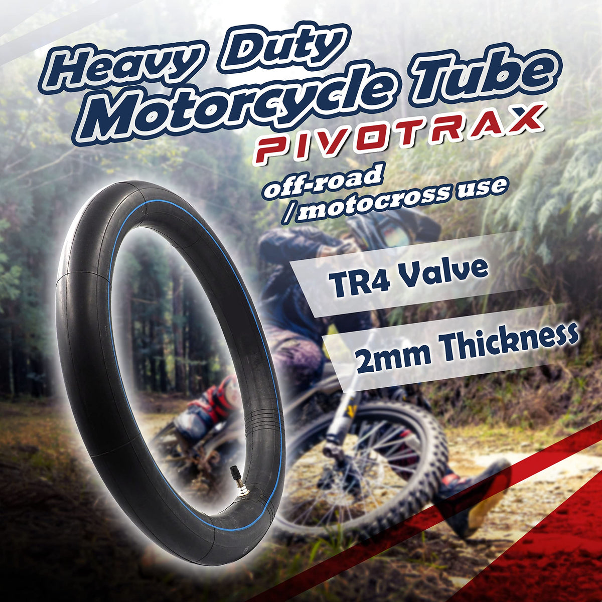 PIVOTRAX close-up of 2mm butyl rubber, shows reinforced puncture resistance