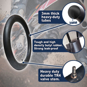 PIVOTRAX inner tube installed on a 21-inch wheel demonstrating fit and stability