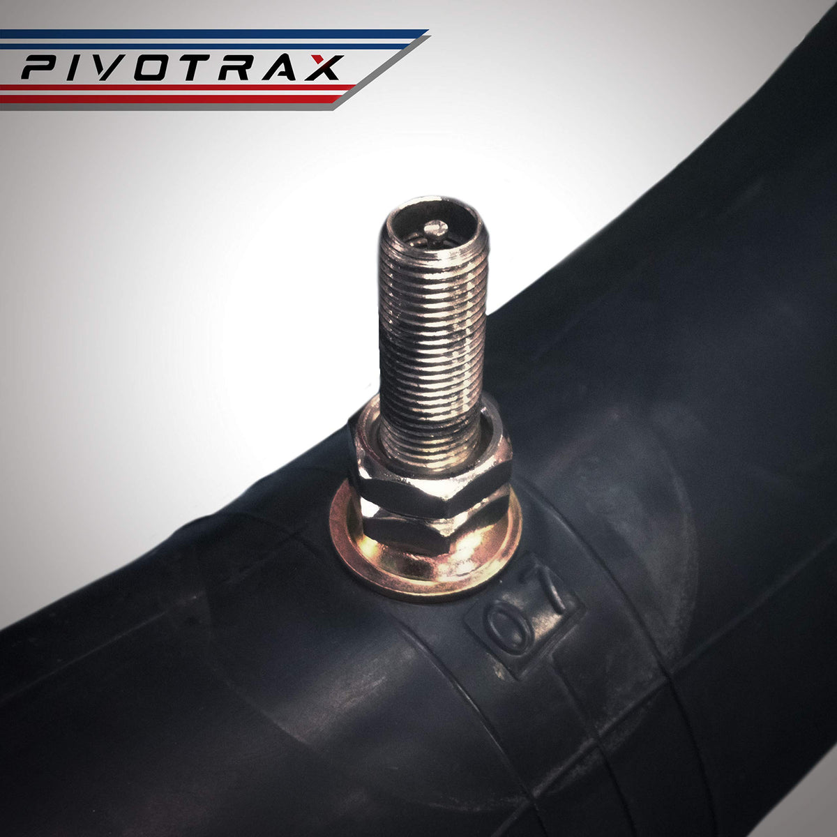 PIVOTRAX tube pictured with bike on trail illustrating fewer roadside repairs