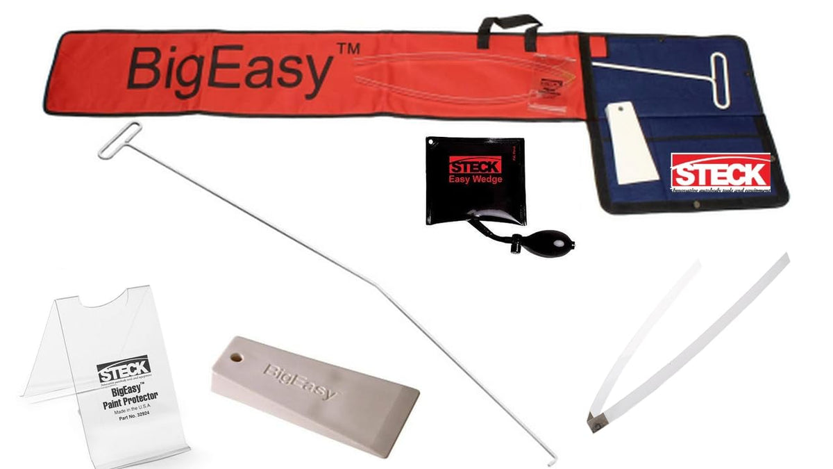 pizety Big Easy front view of carrying case showing organized kit, improves jobsite portability