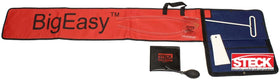 pizety open carrying case with labeled compartments, keeps wedges and pump organized
