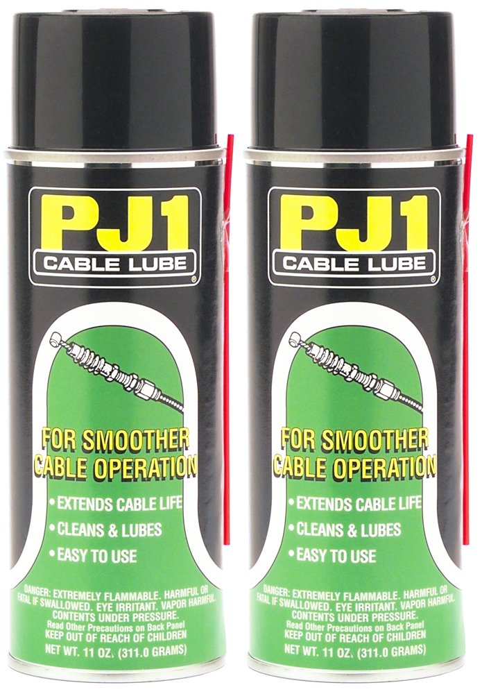 PJ1 cable lube front packaging showing 22 oz can and easy long-lasting lubrication