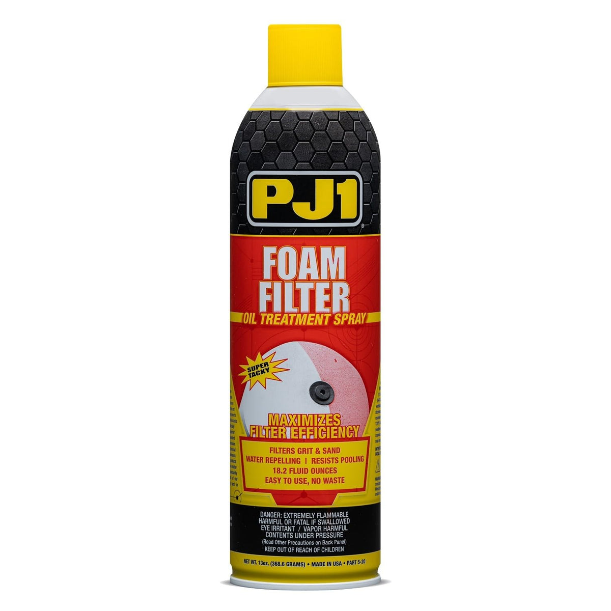 PJ1 5-20 spray can front view showing label and 13 oz size for easy storage