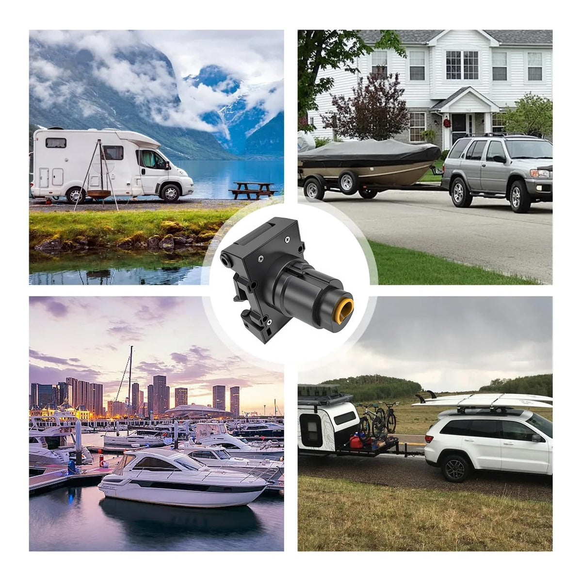 PKDOAX accepting a 4-way flat plug for basic lighting when towing small trailers