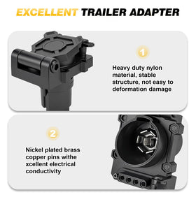 PKDOAX connected to a 7-way trailer plug enabling brake and auxiliary circuits