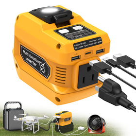 PlantPalGear front view of inverter showing outlets and indicators for convenient power