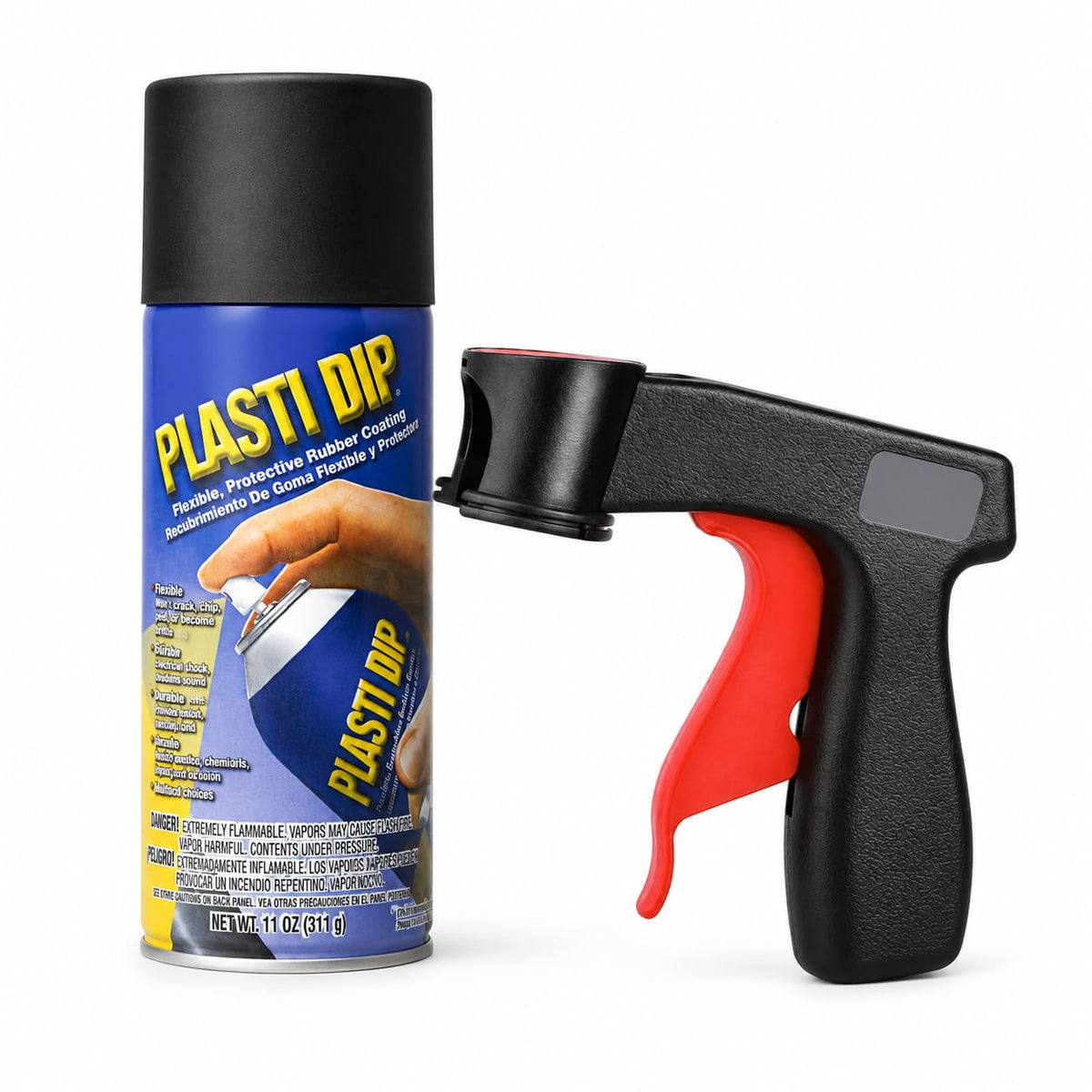 Plasti Dip 11203 front packaging showing black aerosol and kit benefit of durable coating