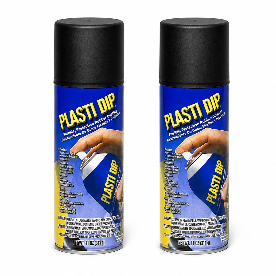 Plasti Dip front packaging two 11oz cans showing kit and versatile protection