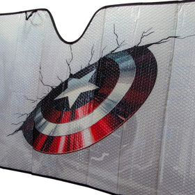 Plasticolor close-up of broken shield artwork showing durable reflective material