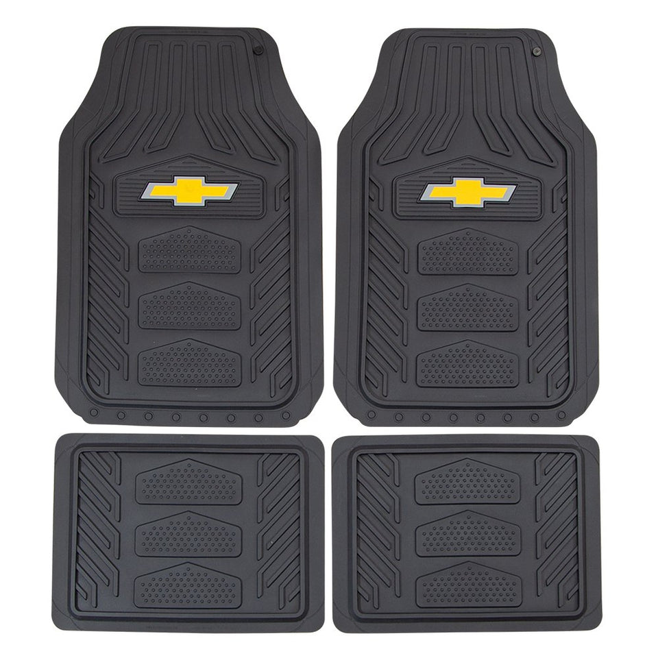 Plasticolor front mat front view showing full coverage and Chevy branding benefit protection