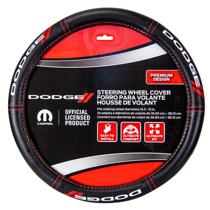 Plasticolor Dodge cover front view shows logo and finished style benefit: brand identity