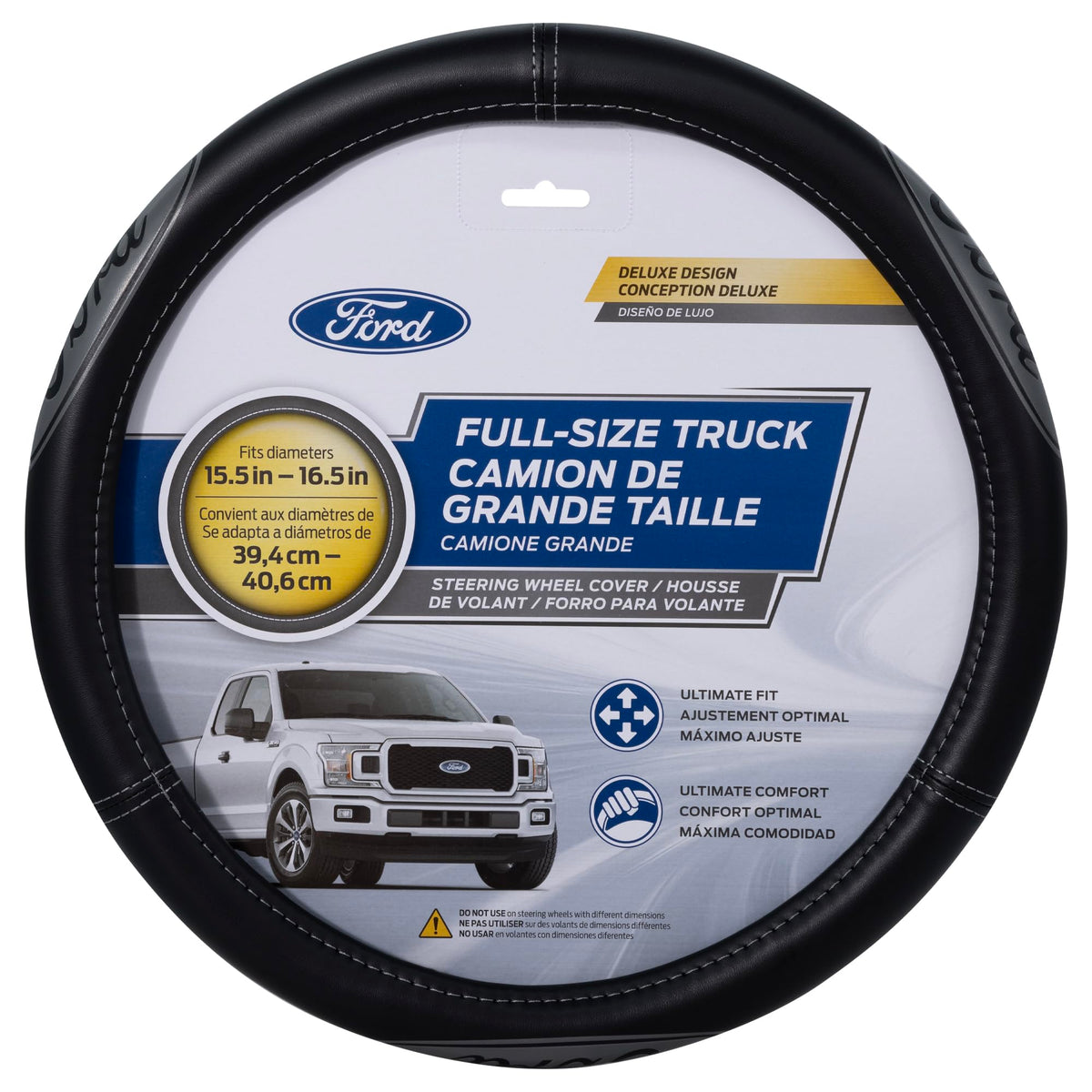 Plasticolor close-up of embossed Ford oval detail highlights branding and traction