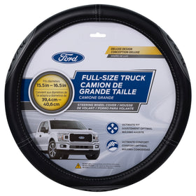 Plasticolor close-up of embossed Ford oval detail highlights branding and traction