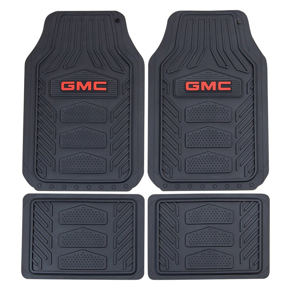 Plasticolor GMC Weatherpro front left mat showing full coverage and floor protection