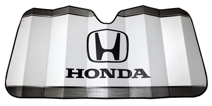 Plasticolor Honda front sunshade laid flat showing logo and heat protection