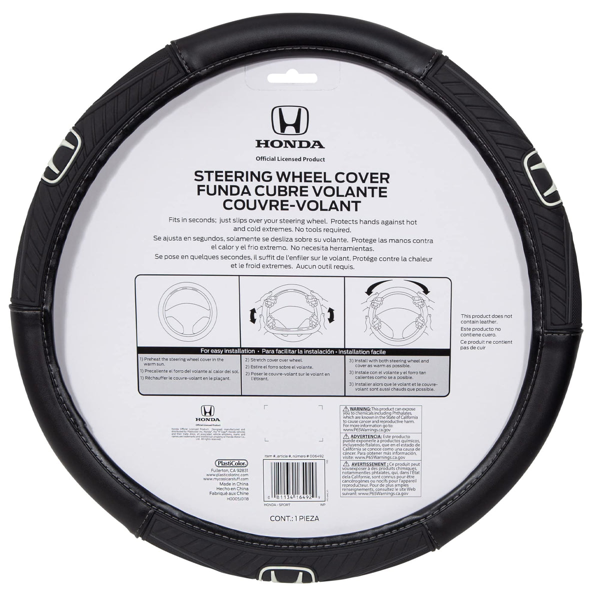 Plasticolor installed in car steering wheel demonstrating improved grip and comfortable feel