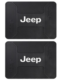 Plasticolor close-up of molded Jeep logo emphasizing fade-resistant branding