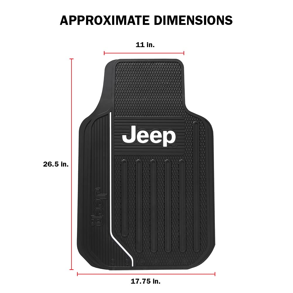Plasticolor mats installed in a Jeep demonstrating secure, clean interior