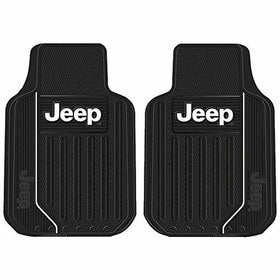 Plasticolor Jeep front packaging showing mats and anchor hardware for easy setup