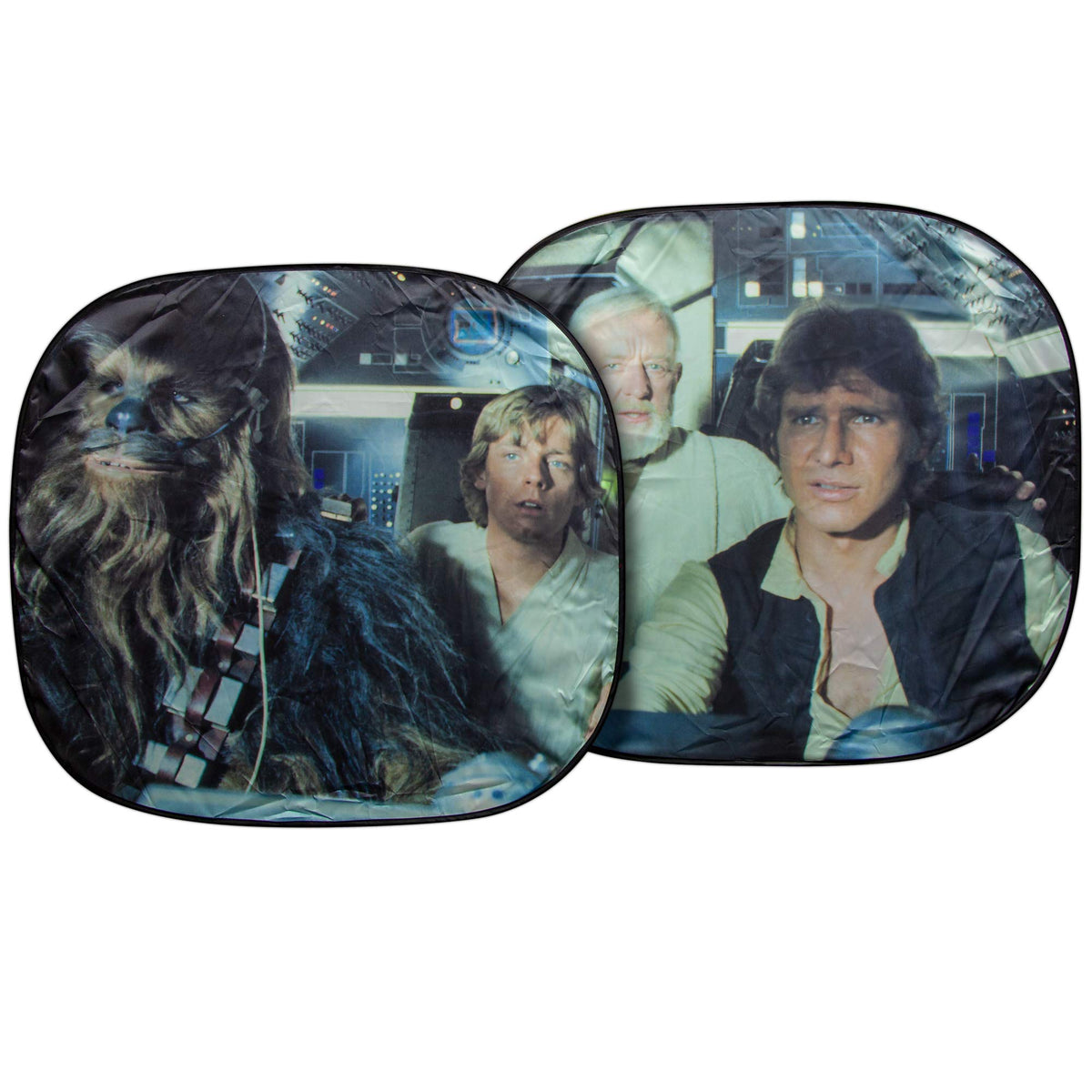 Plasticolor Millennium Falcon folded for compact storage fitting inside glovebox or door pocket