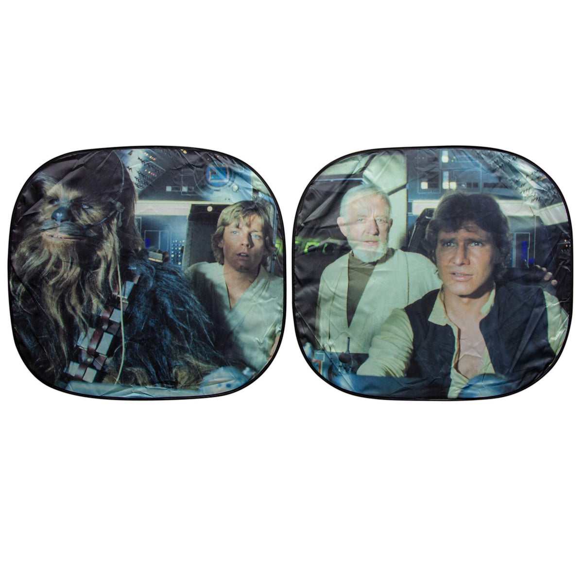 Plasticolor Millennium Falcon front view showing full design and window coverage benefit