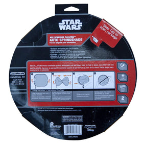 Plasticolor Millennium Falcon installed on vehicle side window demonstrating glare reduction