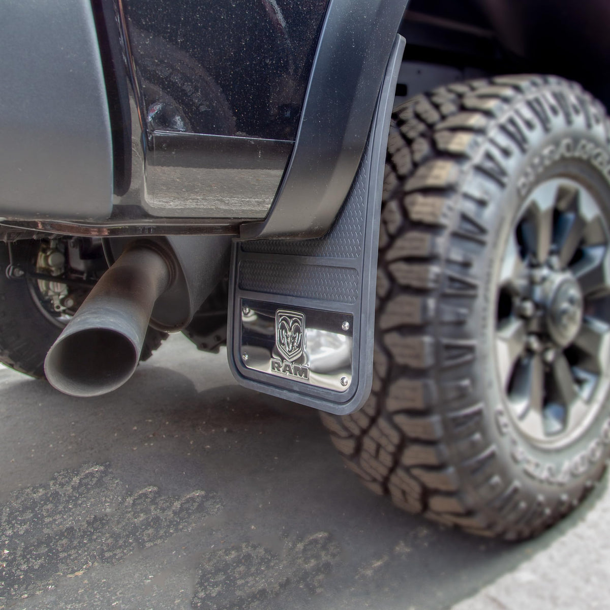 Plasticolor RAM mud guard stainless steel hardware and template included for easier installation