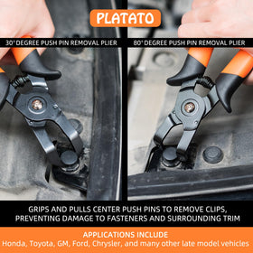 PLATATO close-up of low-profile jaws highlighting non-marring tip for safe extraction