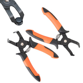 PLATATO front view of both pliers showing angled jaws for precise clip removal