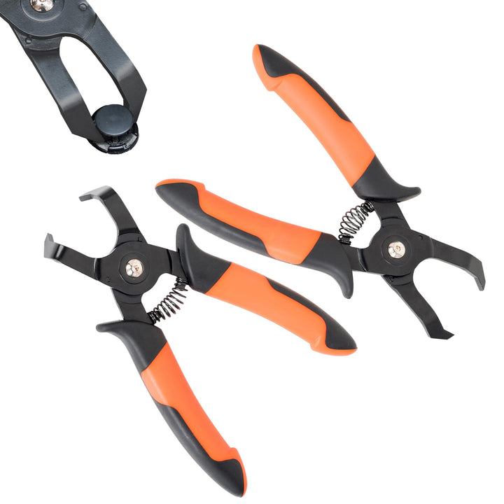 PLATATO front view of both pliers showing angled jaws for precise clip removal