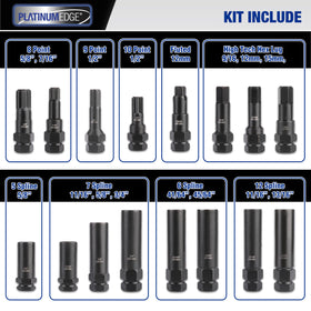 PLATINUMEDGE organized set in foam case for easy storage benefit