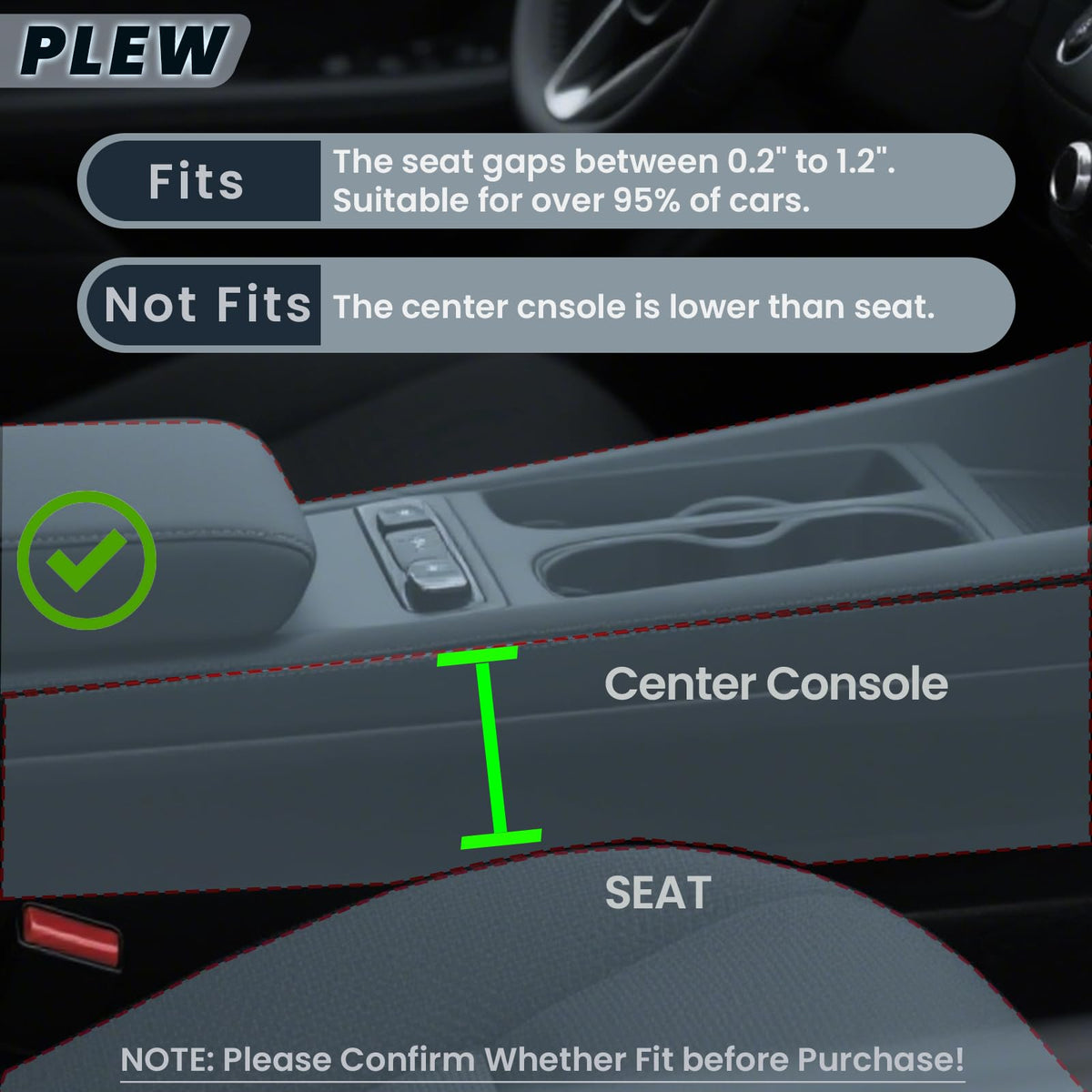 PLEW in car during road trip showing clutter-free cabin benefit